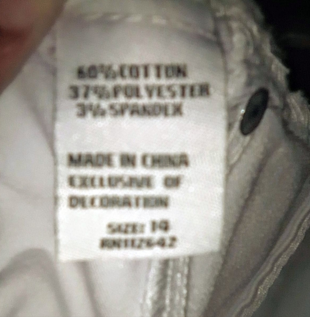 Blue Savvy Women’s White Denim Jeans Sz 14